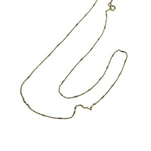 Danecraft 24K Gold Over Sterling Silver Station Chain Necklace Made in Italy